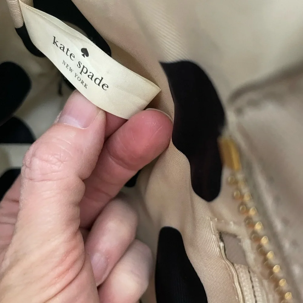 Kate Spade Taupe Tote with Metallic Straps